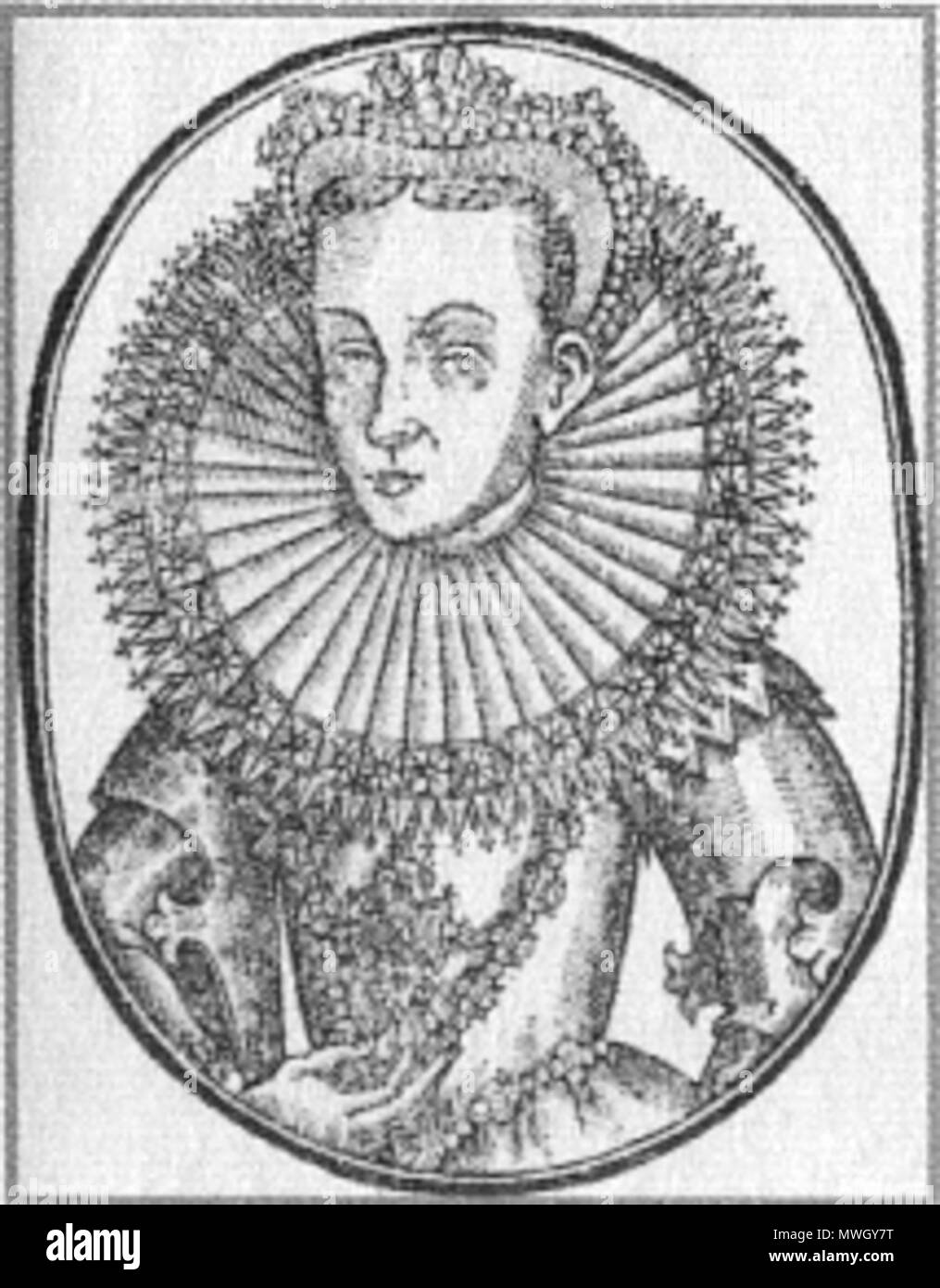 . Marina Mniszech of Poland, Tsaritsa of Russia. 17th century. anonimous Polish engraver 399 Marina Mniszech Stock Photo