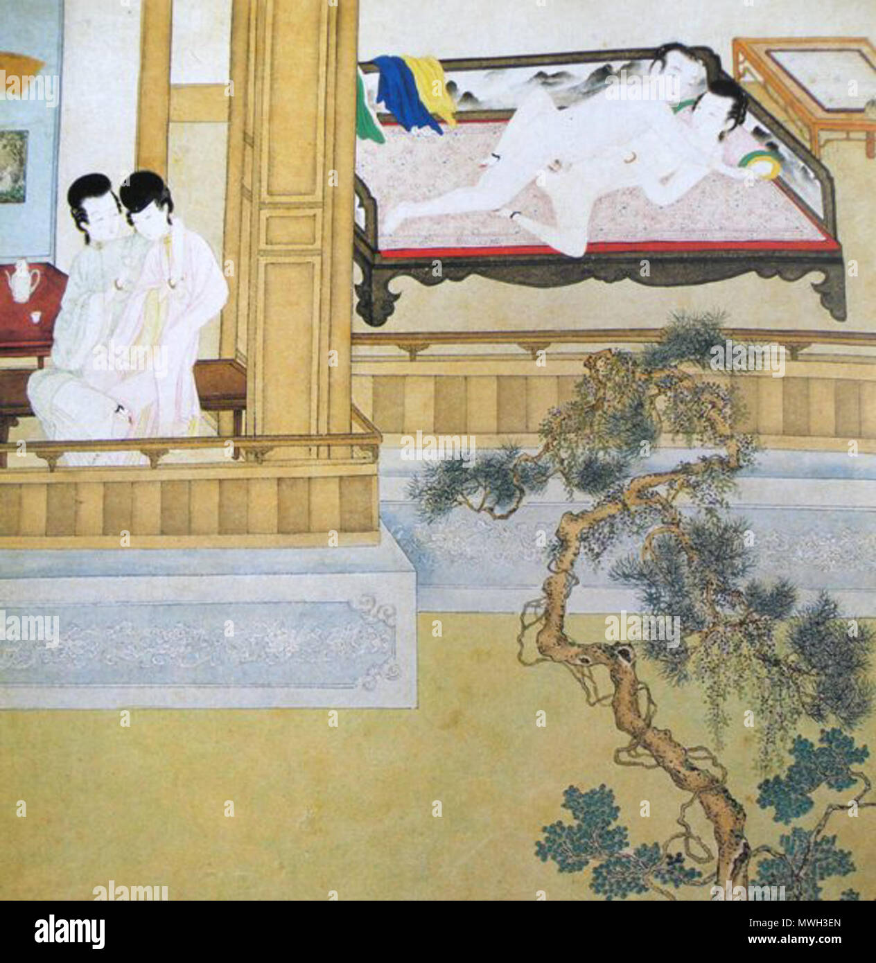 中文（香港）‎: 明代春宮圖 . 17 December 2015. Unknown 417 Mingero 03 Stock Photo -  Alamy