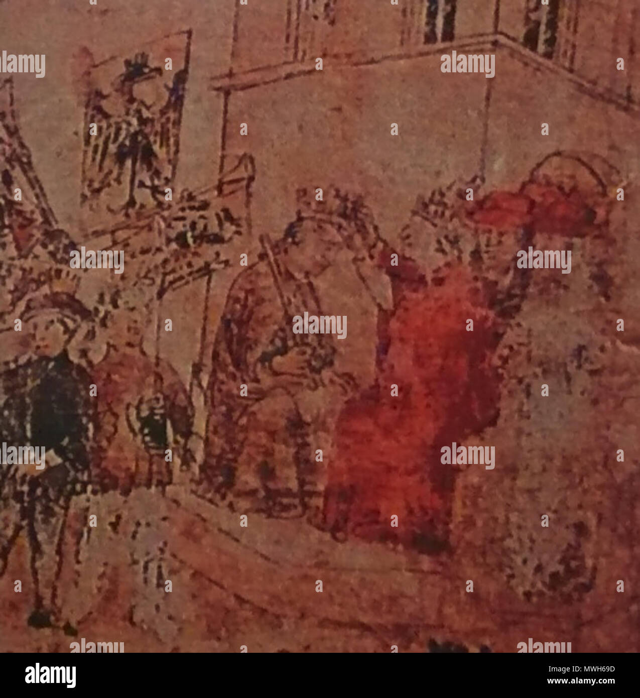 . Čeština: Korunovace Karla IV. v Římě . 14th century. Anonymous 552 Sercambi korunovace2 Stock Photo