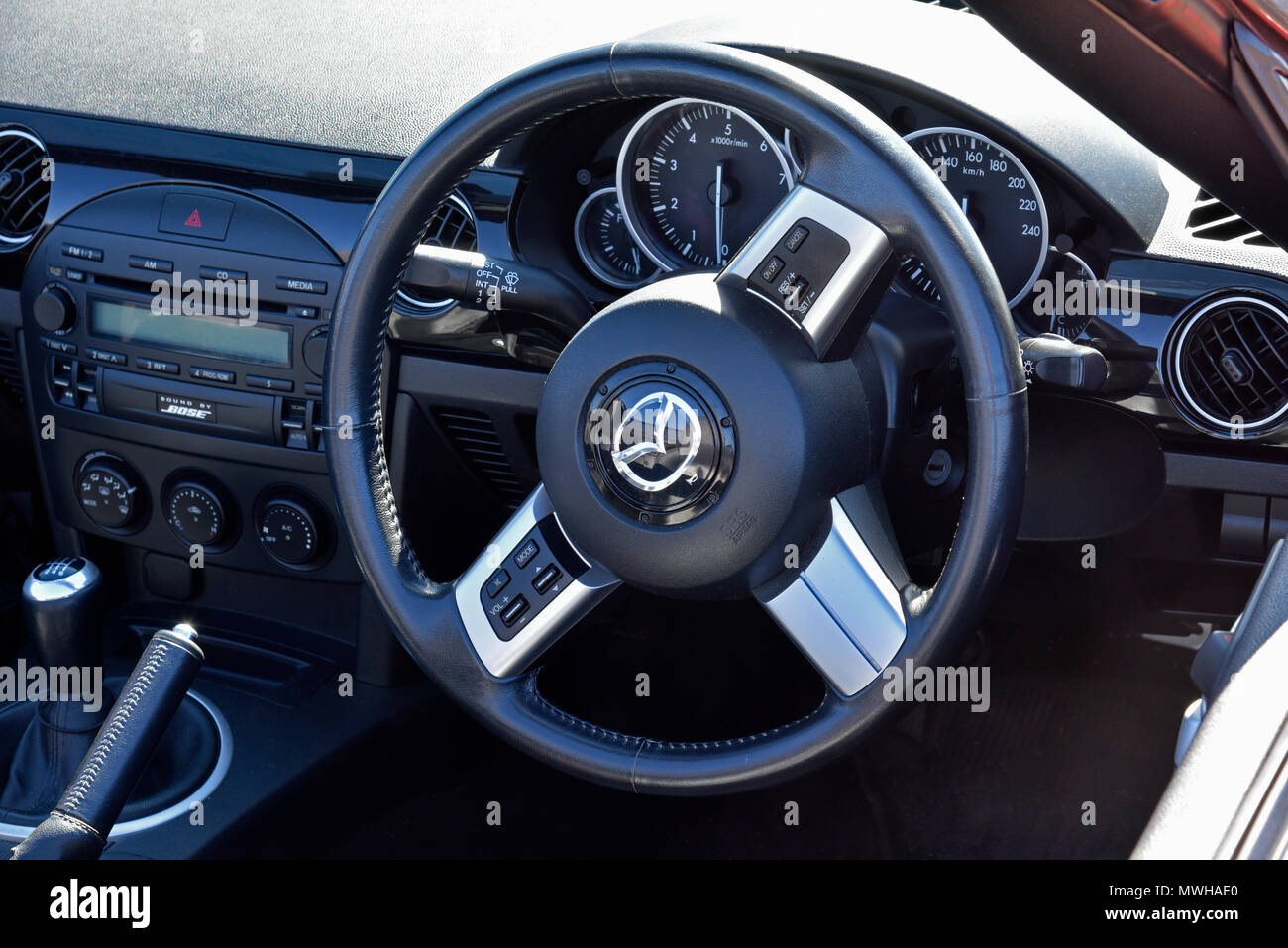 Mazda Mx 5 Or Miata Nc 2006 Interior With The Top Down Stock