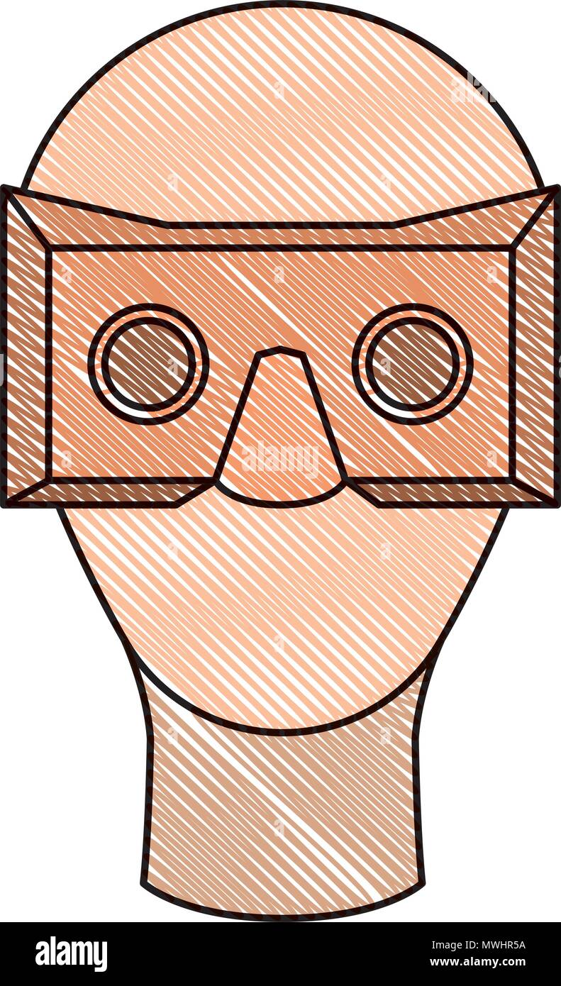 user with reality virtual mask technology Stock Vector Image & Art - Alamy
