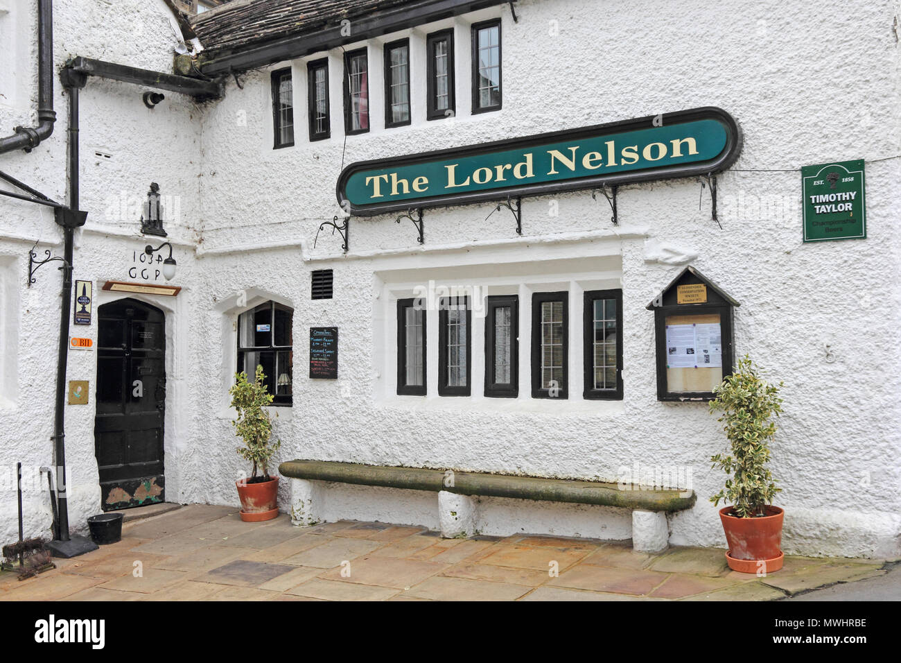 Lord Nelson public house, Luddenden Stock Photo