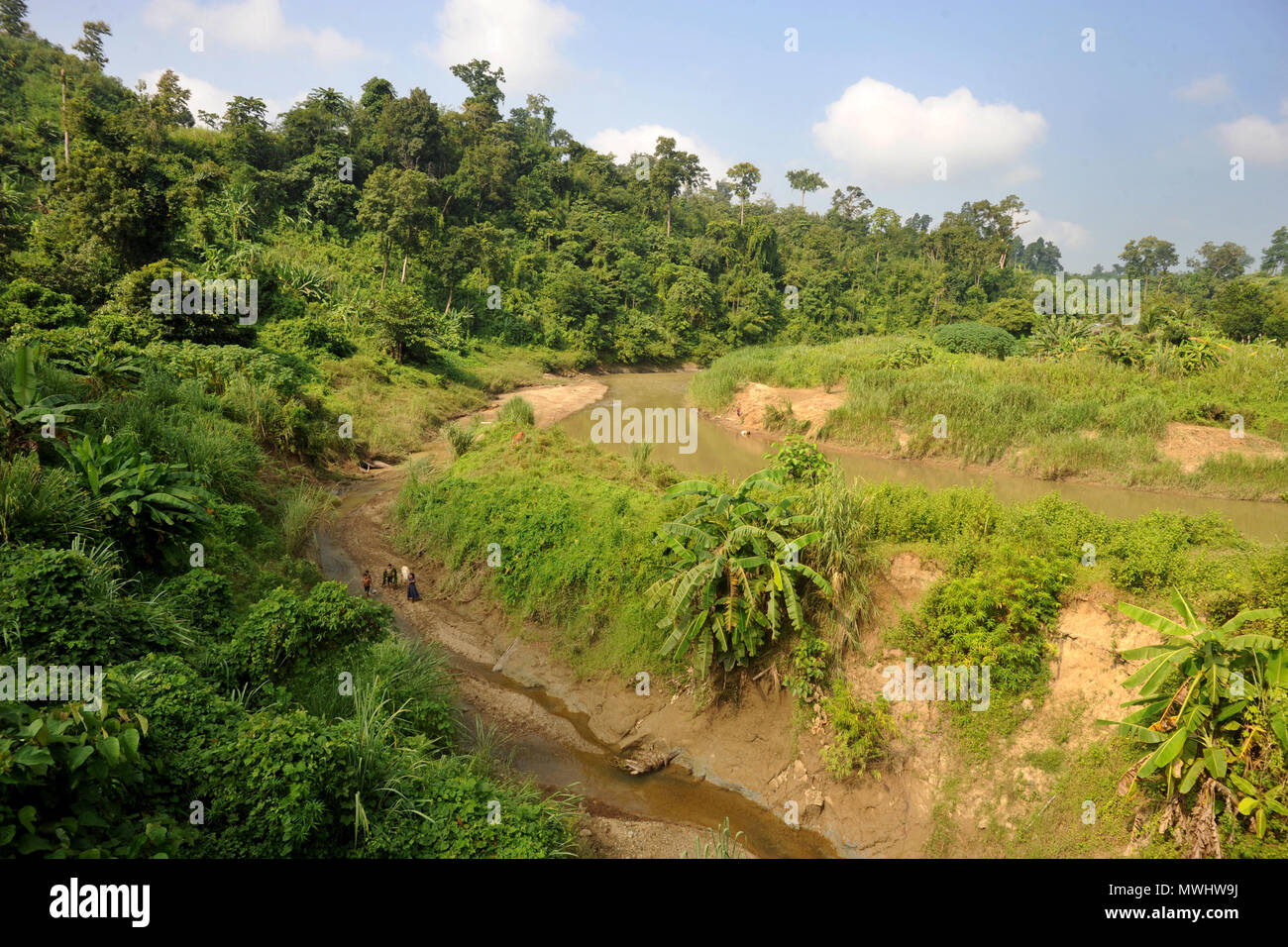 Khagrachari, Bangladesh - October 16, 2011: The Landscape view of Khagrachari is regarded as one of the most attractive travel destinations in Banglad Stock Photo