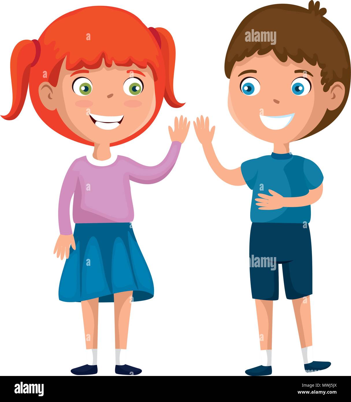 little kids couple characters Stock Vector Image & Art - Alamy