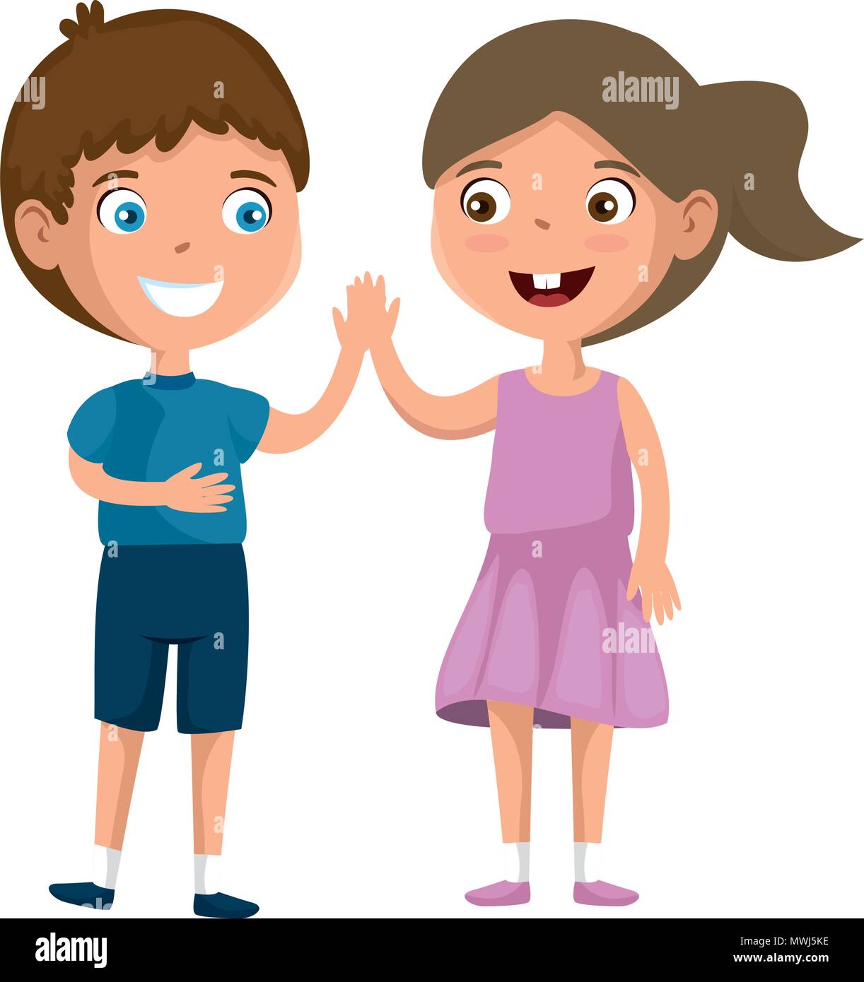 little kids couple characters Stock Vector Image & Art - Alamy