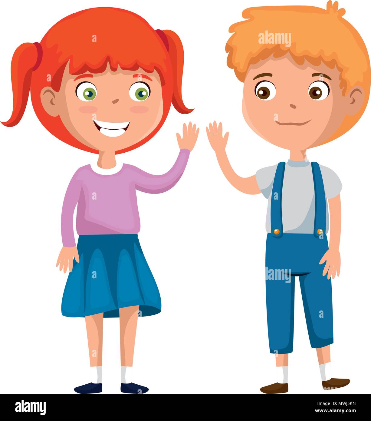 little kids couple characters Stock Vector Image & Art - Alamy