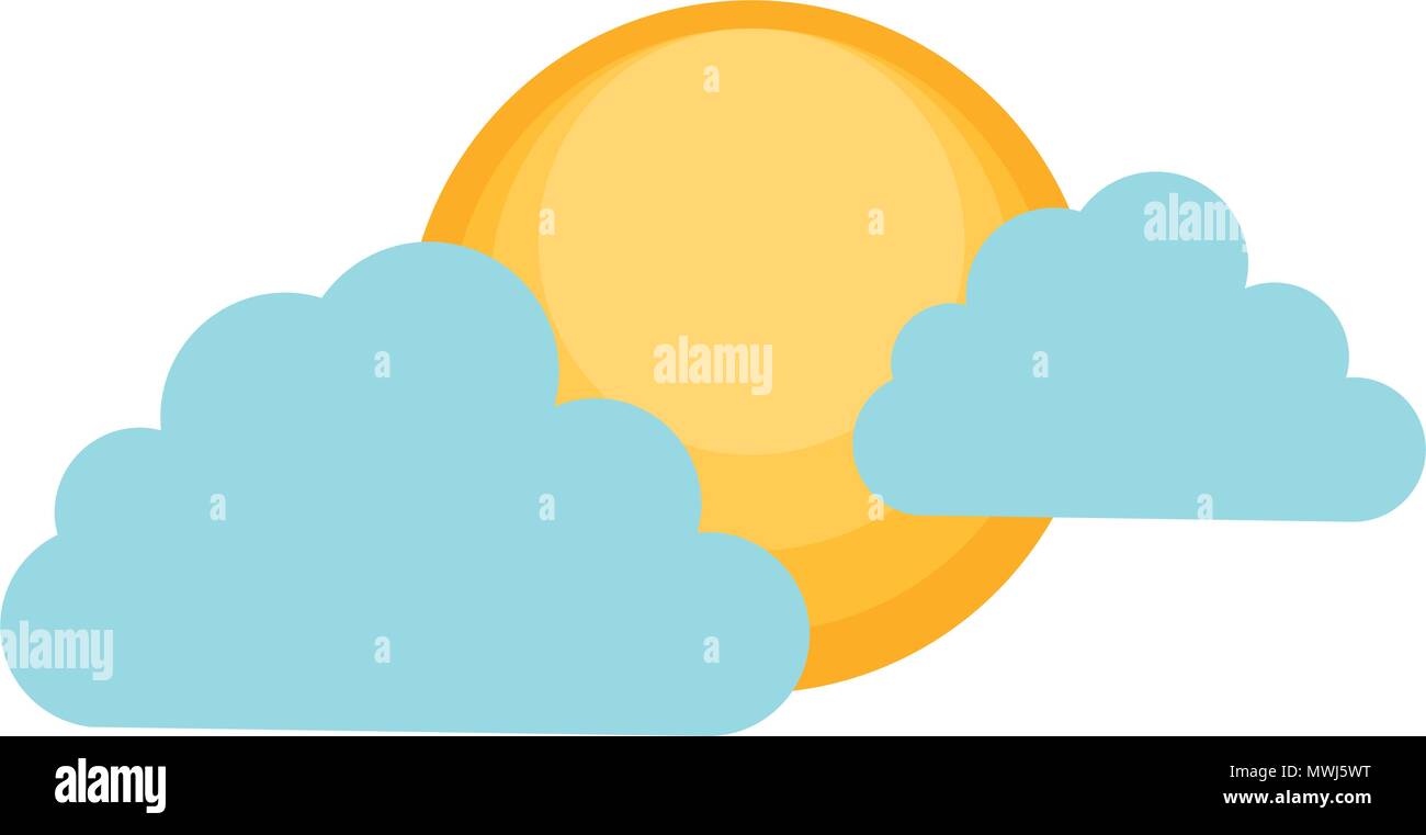climate cloud with sun Stock Vector Image & Art - Alamy