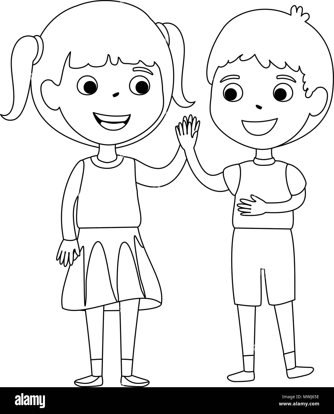 little kids couple characters Stock Vector Image & Art - Alamy