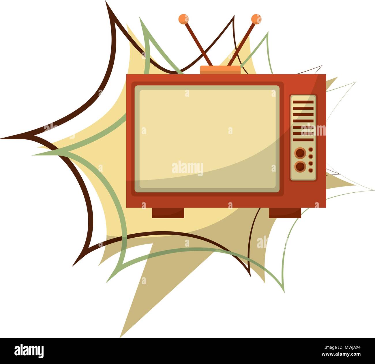 tvs old retro style vector illustration design Stock Vector Image & Art ...