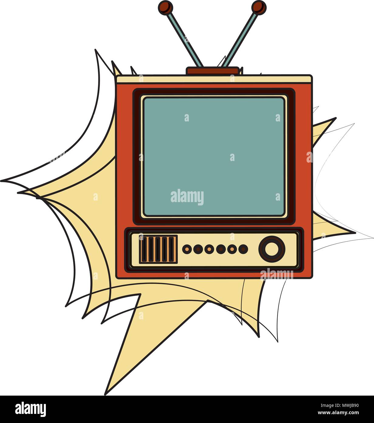 tvs old retro style vector illustration design Stock Vector Image & Art ...