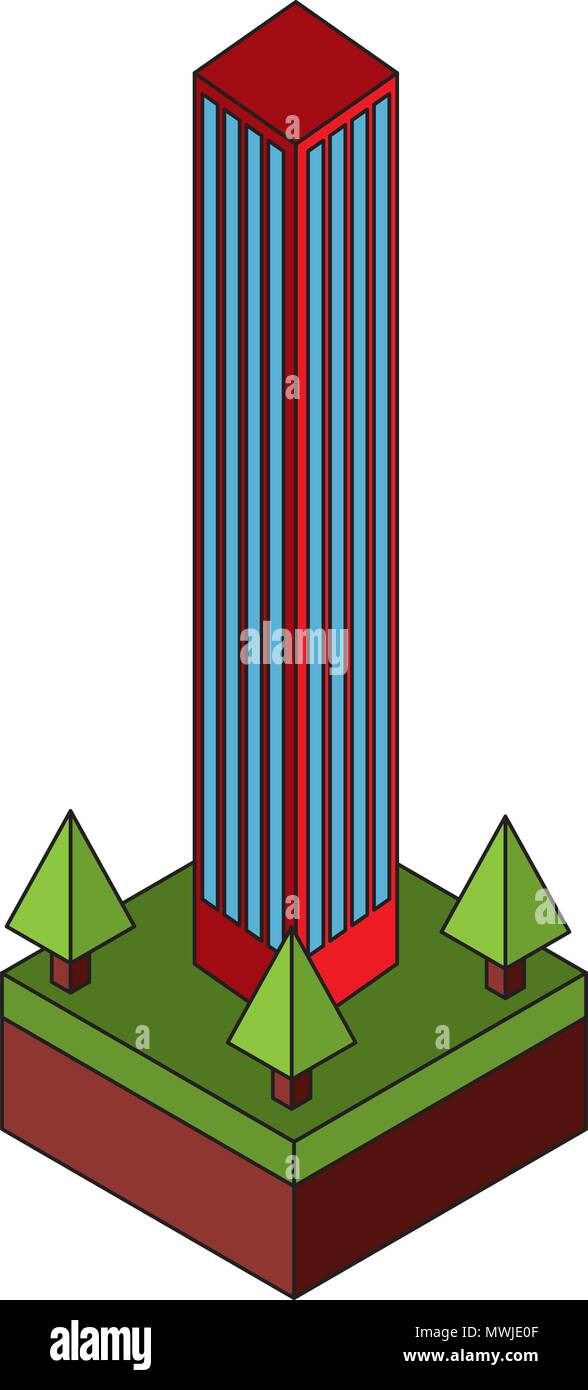 building cityscape isometric icon vector illustration design Stock ...