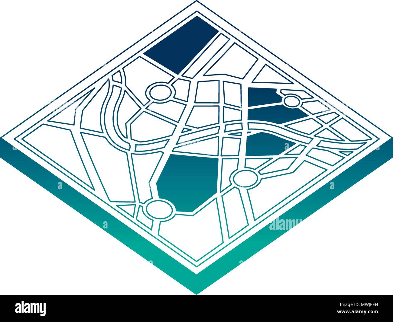 map guide isometric icon vector illustration design Stock Vector Image ...