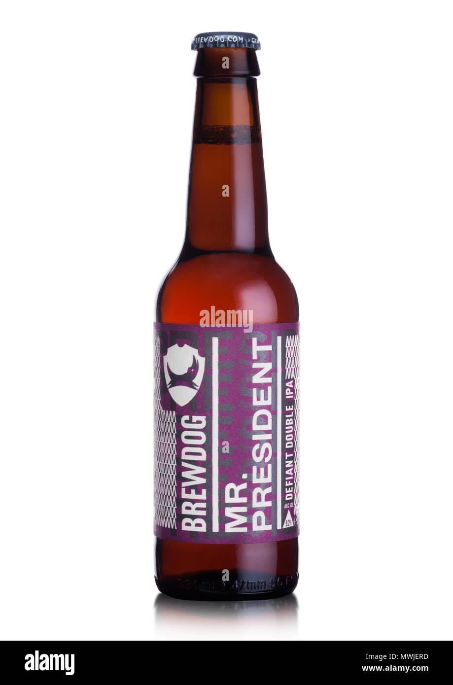 LONDON, UK - JUNE 01, 2018: Bottle of Mr.President IPA beer, from the ...