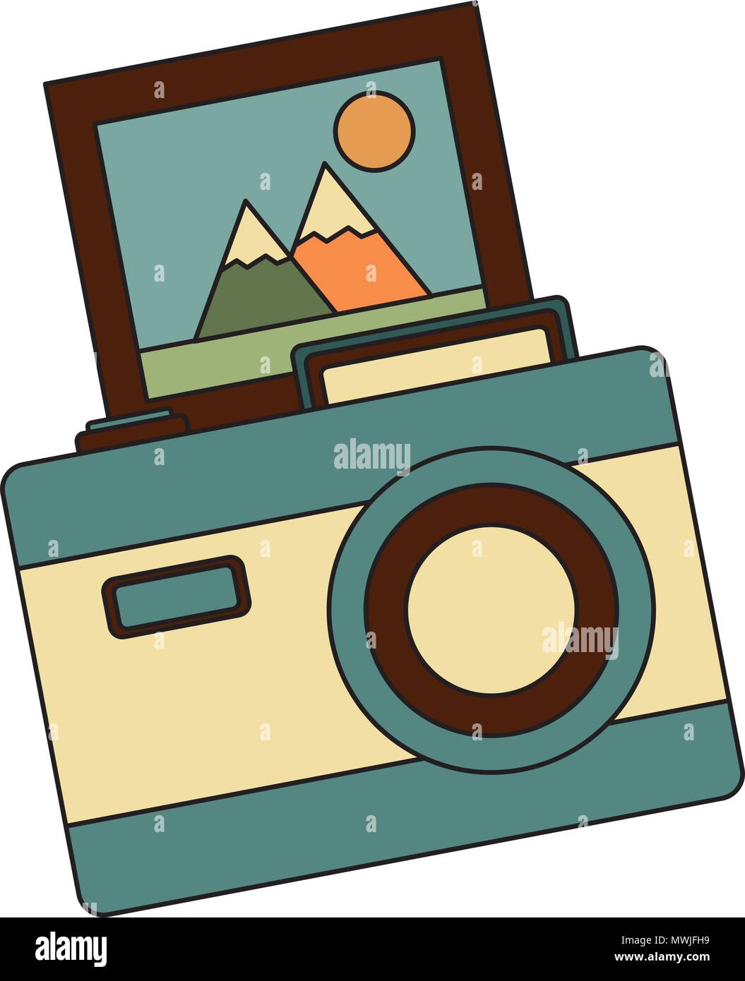 vintage photography camera photo image retro vector illustration Stock ...