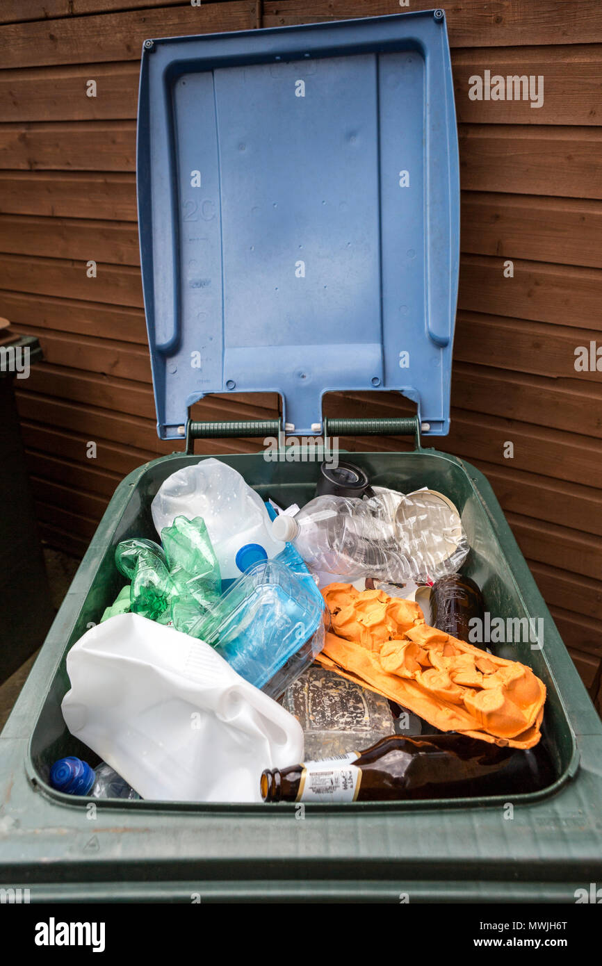 Blue recycling bin hires stock photography and images Alamy