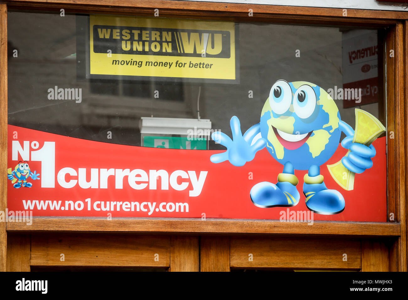 Number 1 Currency money shop in Winchester, Hampshire Stock Photo