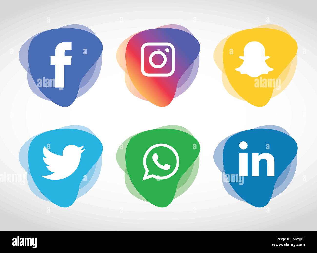 Social Media Icons Set Logo Vector Illustrator Facebook