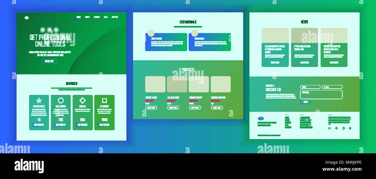 site Design Template Vector. Business Technology. Landing  Page