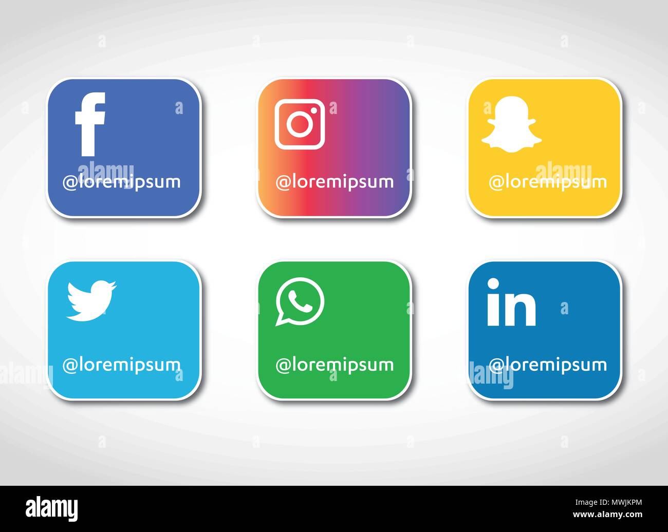 Social media icons set. Logo Vector Illustrator. facebook, instagram