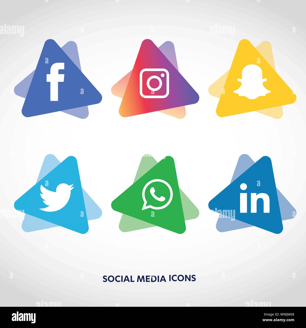 Social media icons set. Logo Vector Illustrator. facebook, instagram