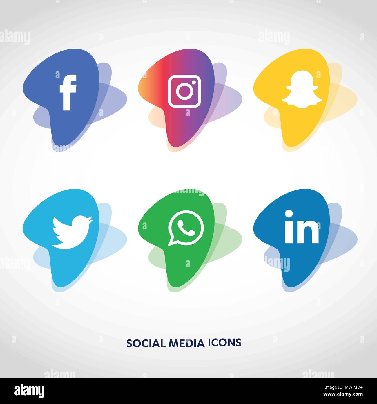 Social media icons set. Logo Vector Illustrator. facebook, instagram