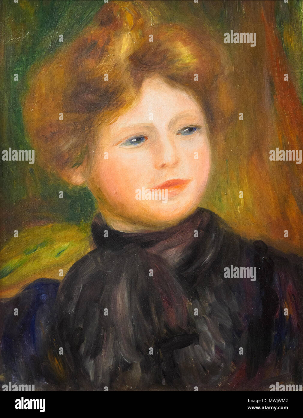 Portrait of a woman by Auguste Renoir (1841 - 1919) Stock Photo