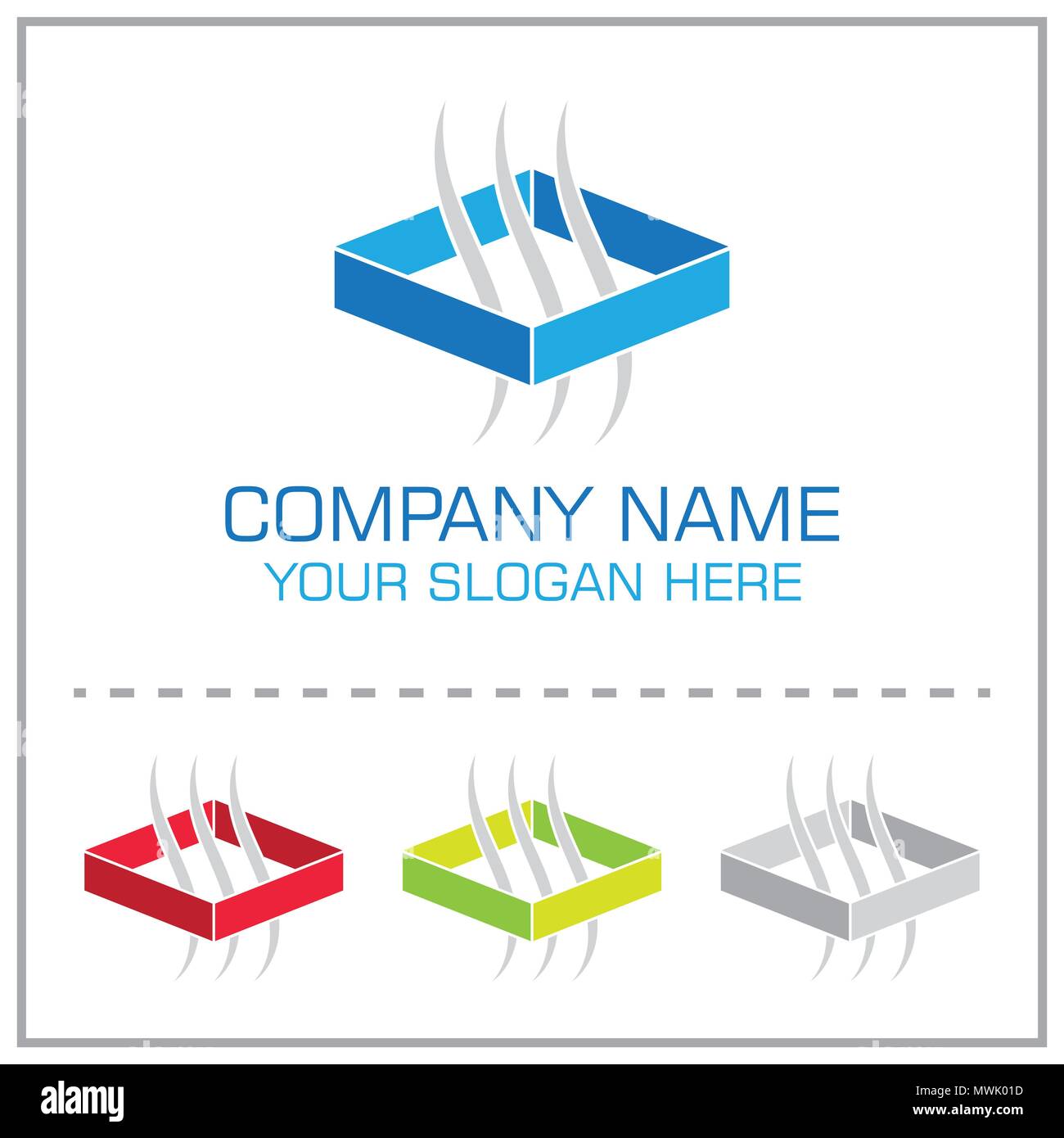 Ventilation / Air Transfer System Vector Logo for Conditioning Company Stock Vector