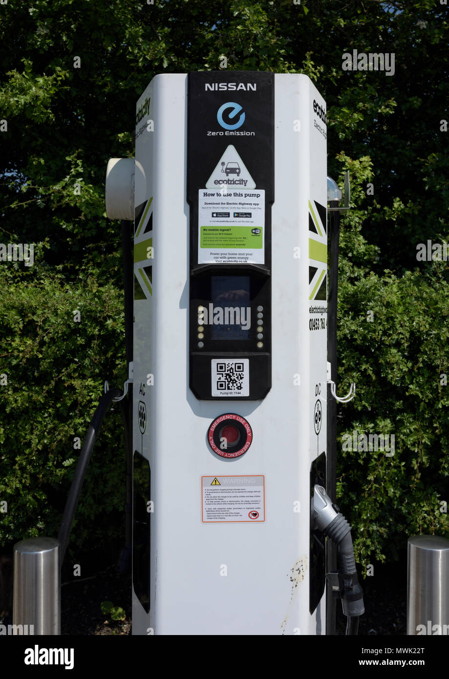 Ecotricity Electric car charging point, one of uk national motorway