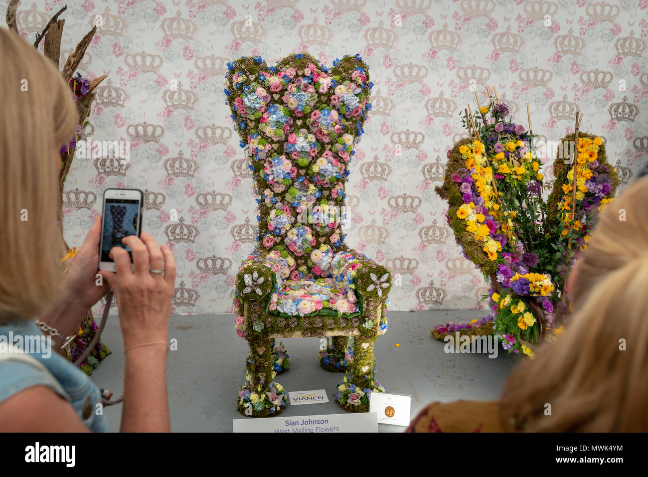 A Visitor To The Rhs Chelsea Flower Show Takes A Photograph Of