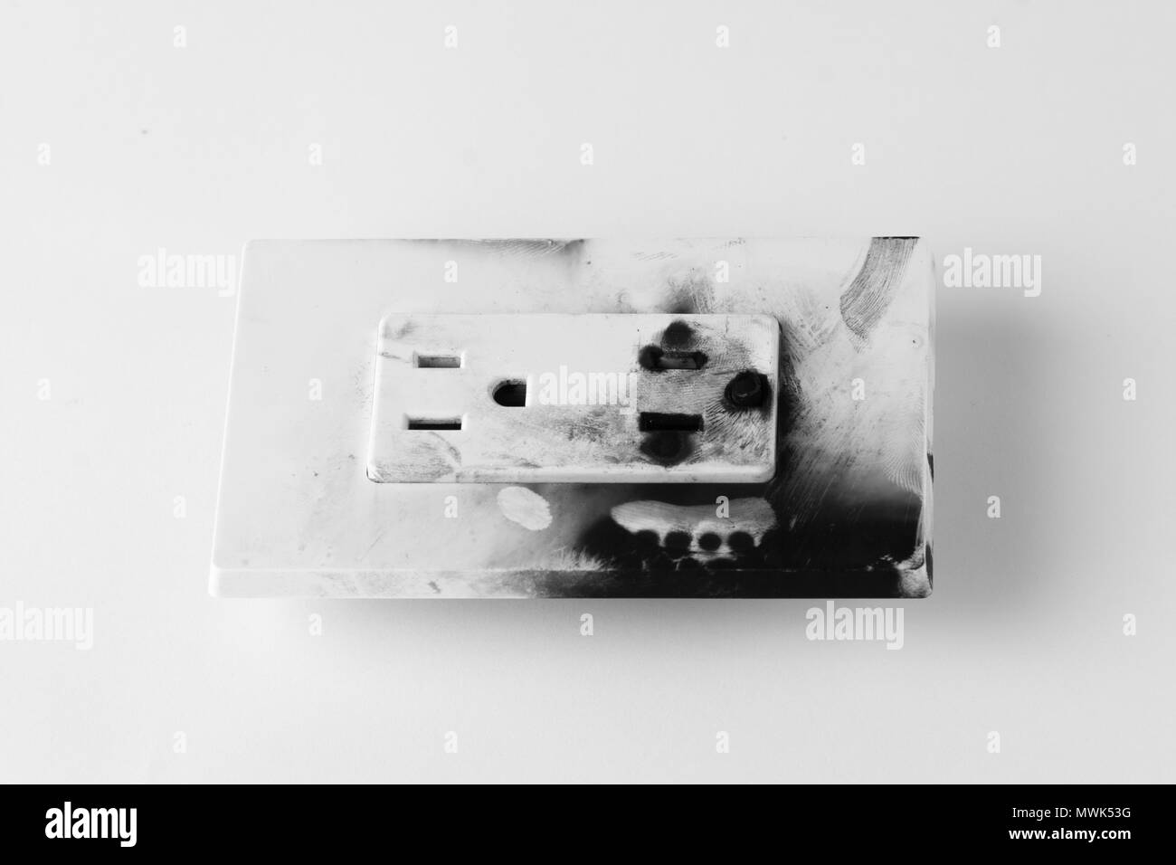 Electrical Failure In Power Outlet Isolated Stock Photo Alamy