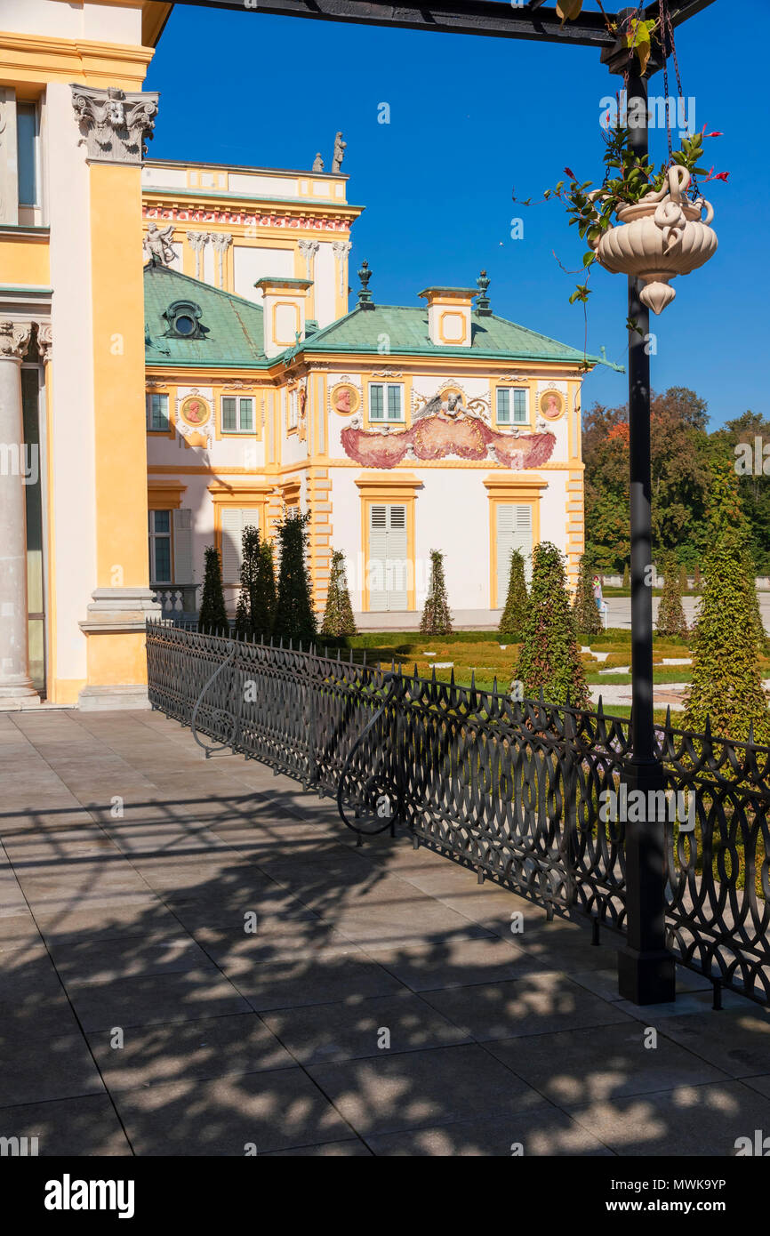 Beautiful palace Wilanow in Warsaw. Capital of Poland. Stock Photo
