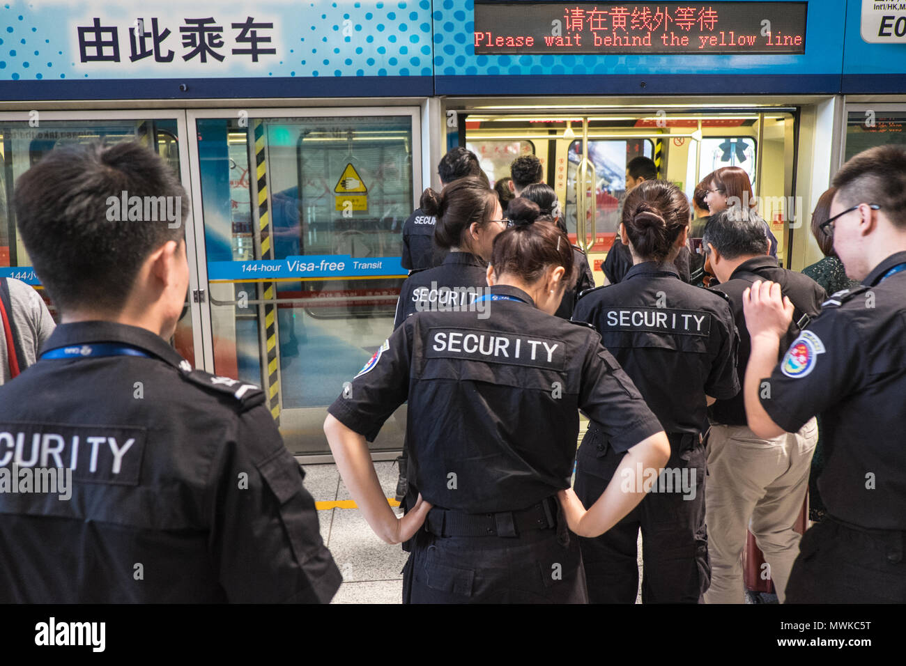 Security,staff,at,Huge,Beijing Capital International Airport,PEK