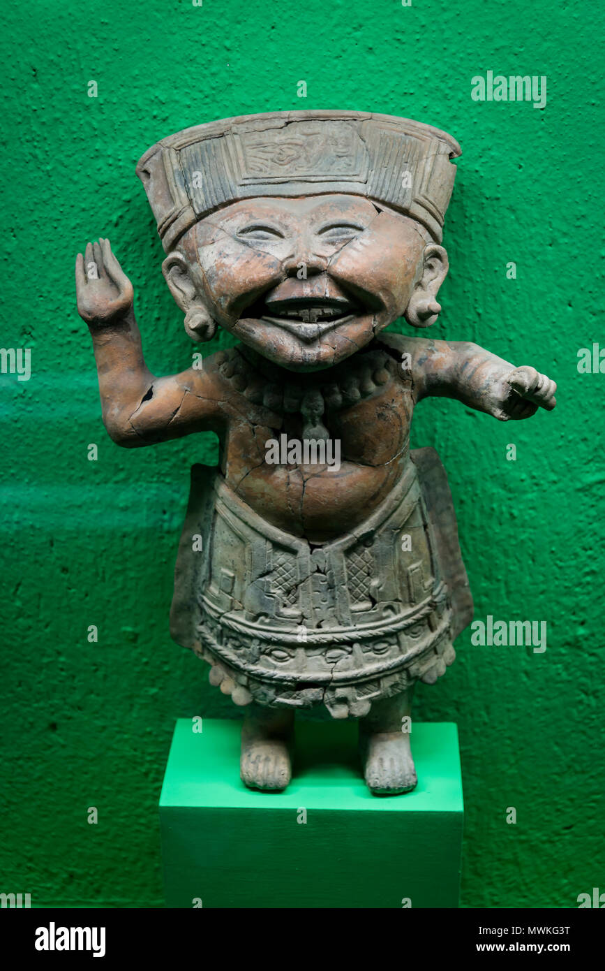 Pre-Hispanic Art Museum Rufino Tamayo, Laughing child, Classic period of Veracruz, 200-700 AD, Oaxaca, Mexico Stock Photo