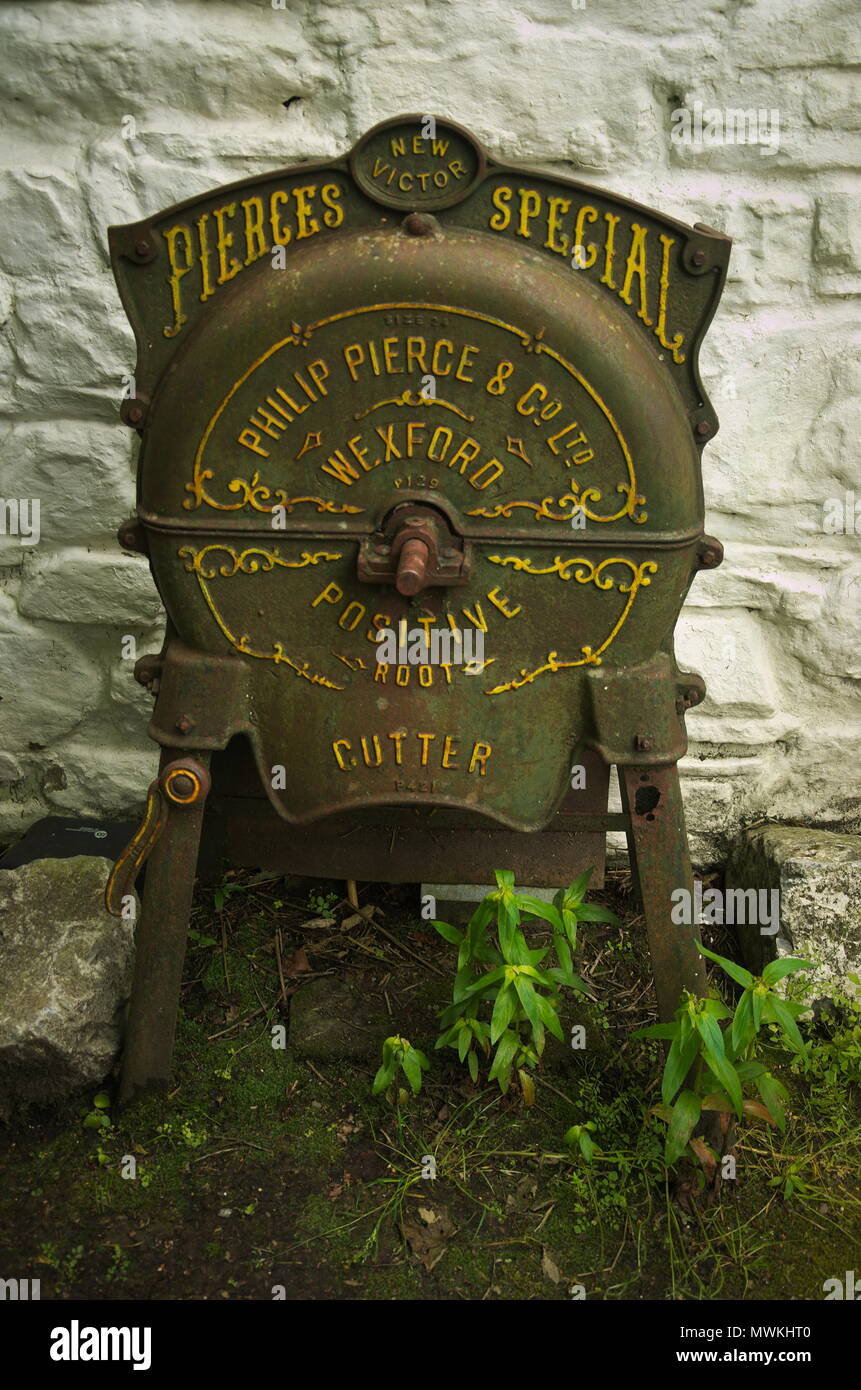 old root cutter and agitator at Bunratty Stock Photo