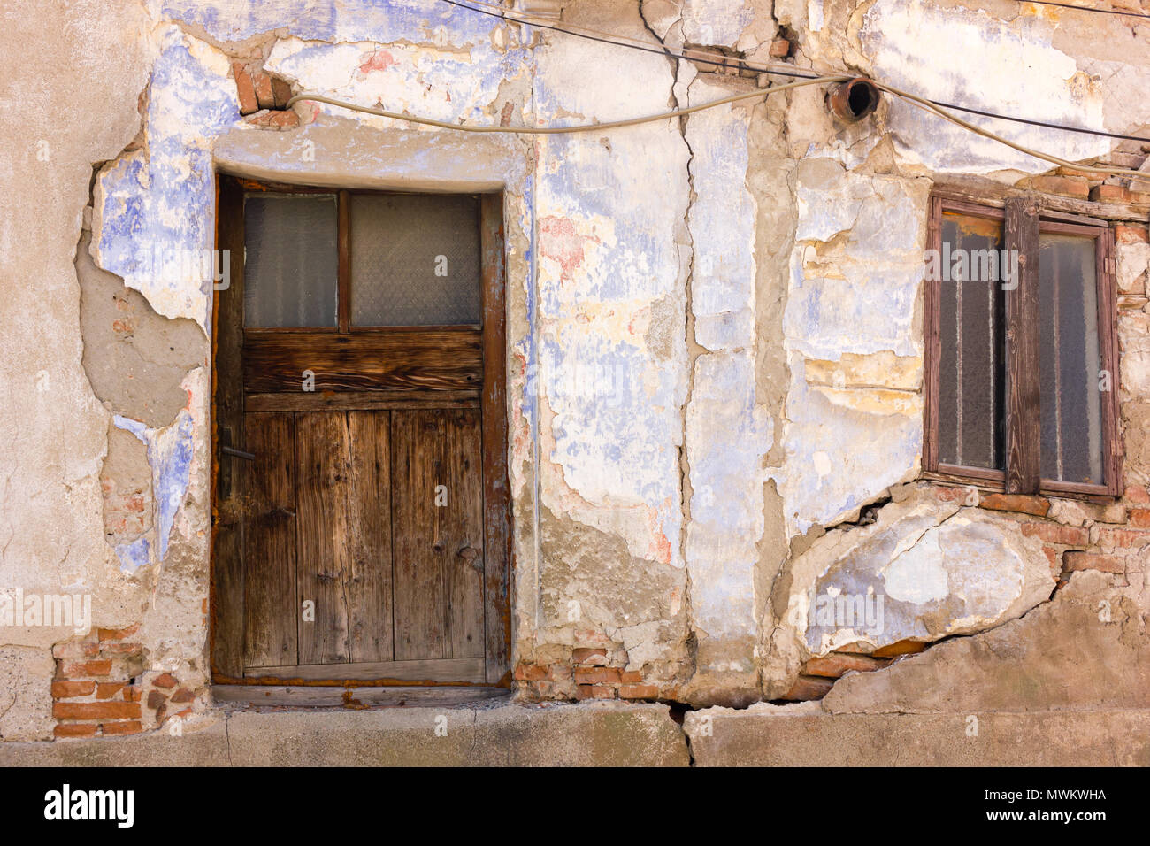 Window and door in the Old Bazaar area of Skopje, Macedonia Stock Photo