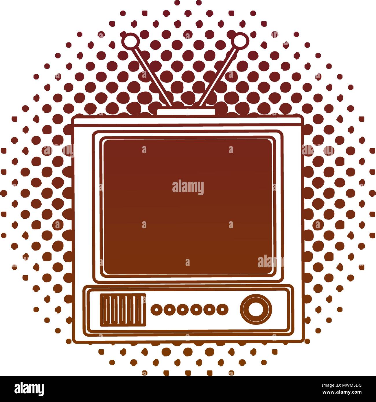 tvs old retro style vector illustration design Stock Vector Image & Art ...
