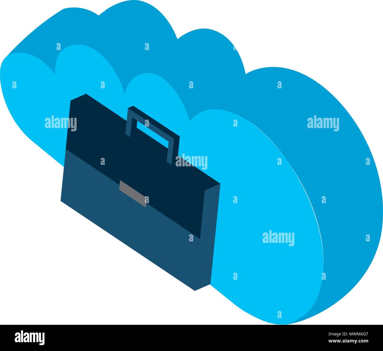 cloud computing with folder isometric icon vector illustration design ...