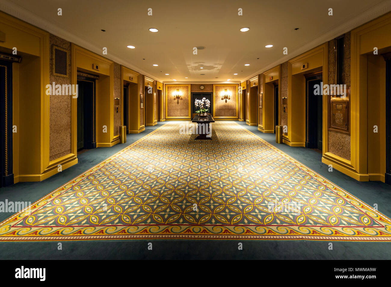 Elevators Hall Of Fairmont Royal York Hotel In Toronto Stock Photo