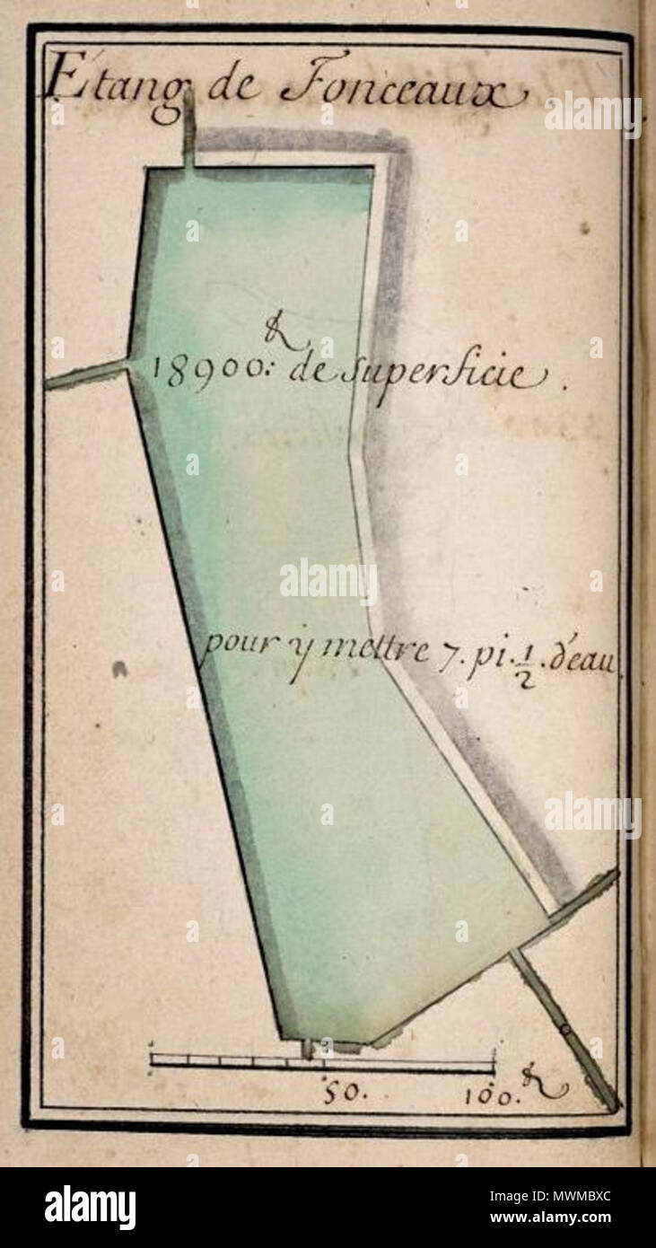 488 Plans réservoirs de Meudon 10 Stock Photo