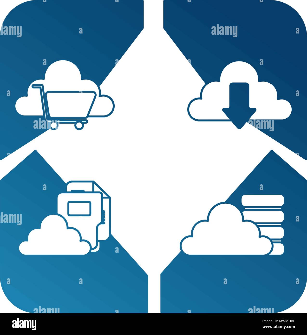 cloud computing set icons vector illustration design Stock Vector Image ...