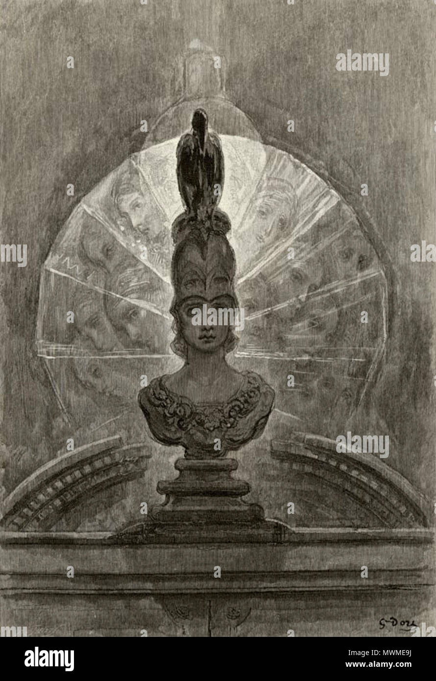 . Illustration 15 for 'The Raven' by Edgar Allan Poe for the line