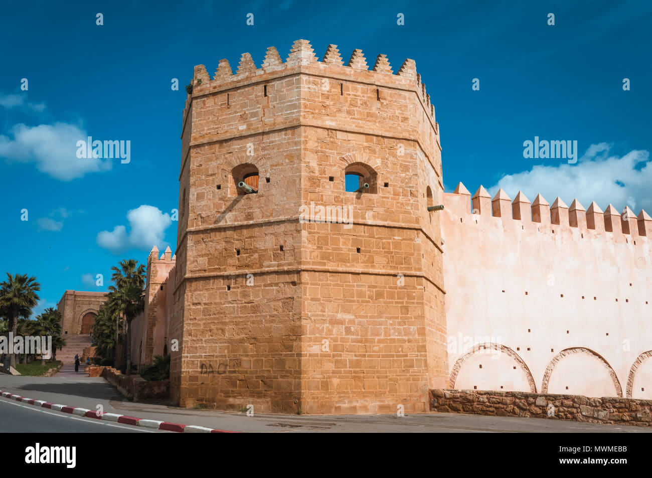 Kasbah of Udayas fortress in Rabat Morocco Stock Photo