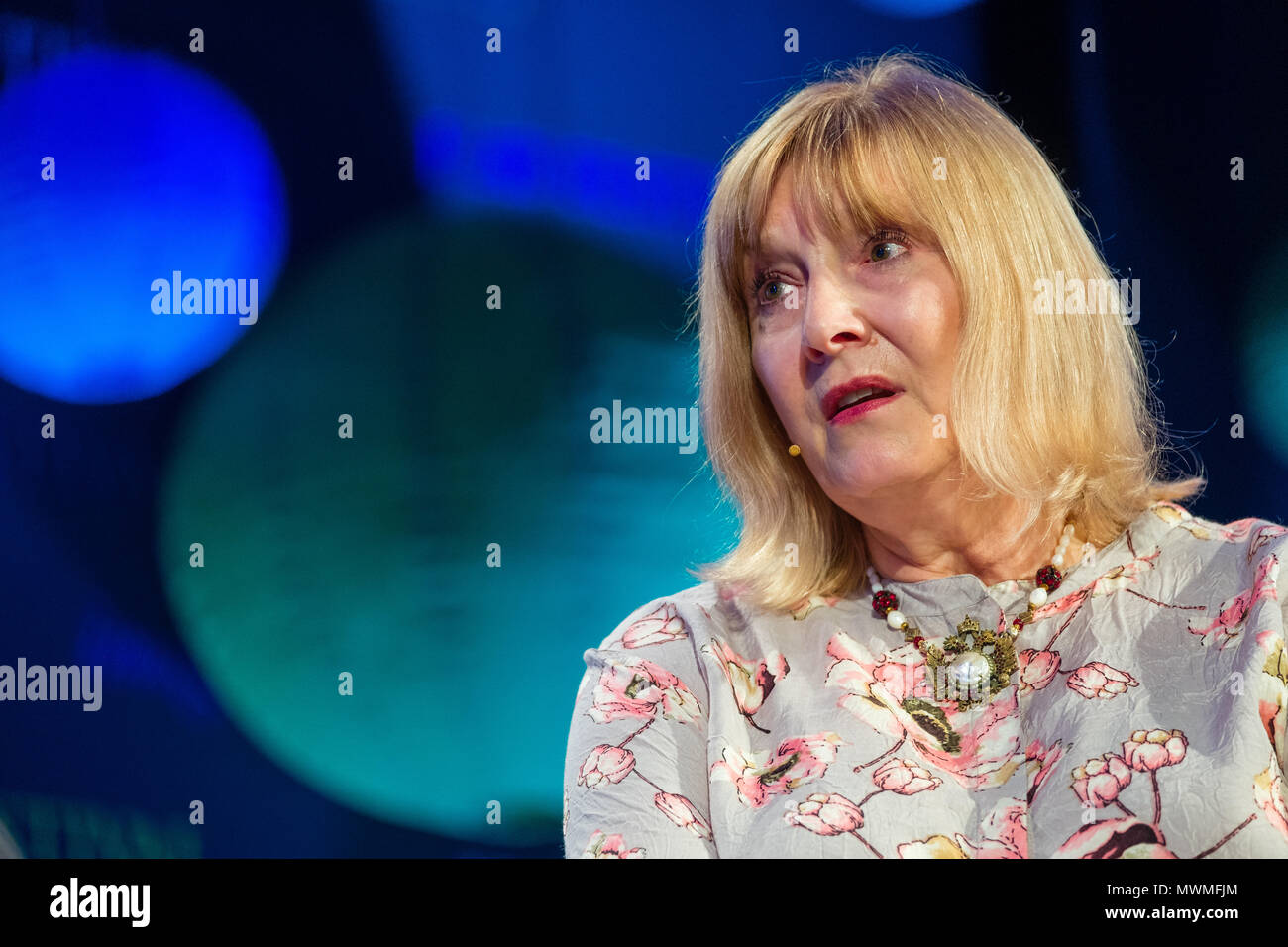 Helen F. Rappaport, British author and former actress. She specialises in the Victorian era and revolutionary Russia  At the Hay Festival  of Literature and the Arts, May 2018 Stock Photo