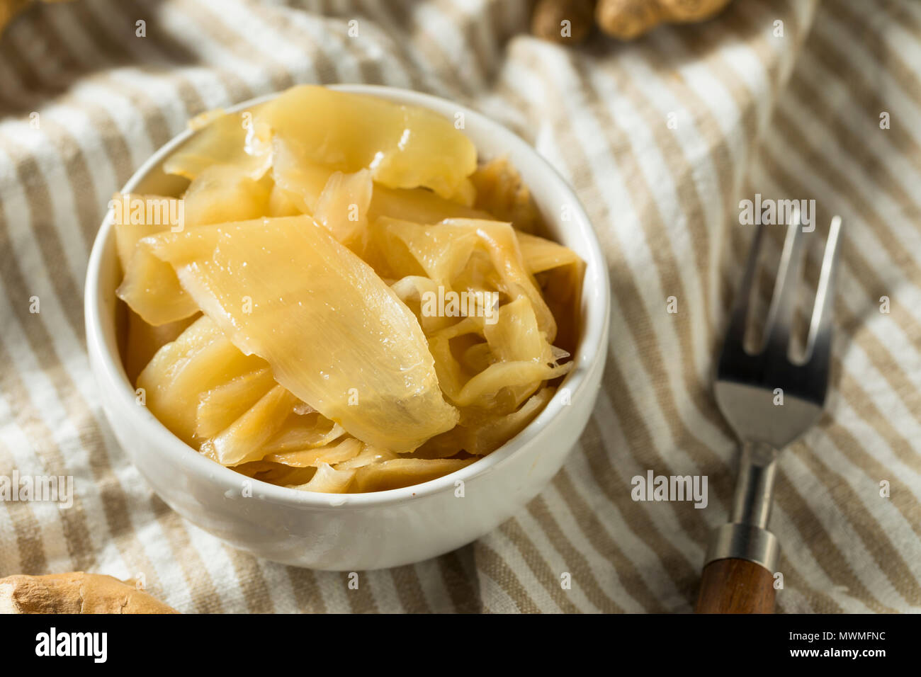 Spicy Pickled White Ginger in a Bowl Stock Photo Alamy