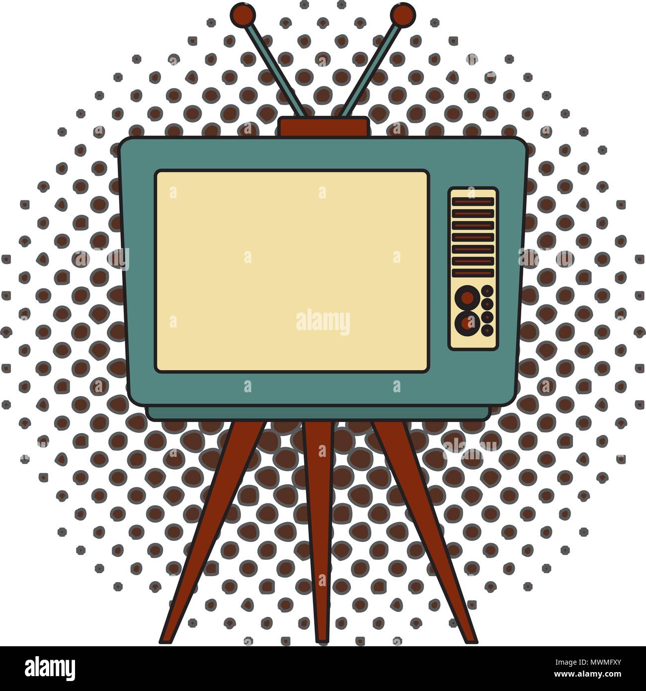 tvs old retro style vector illustration design Stock Vector Image & Art ...