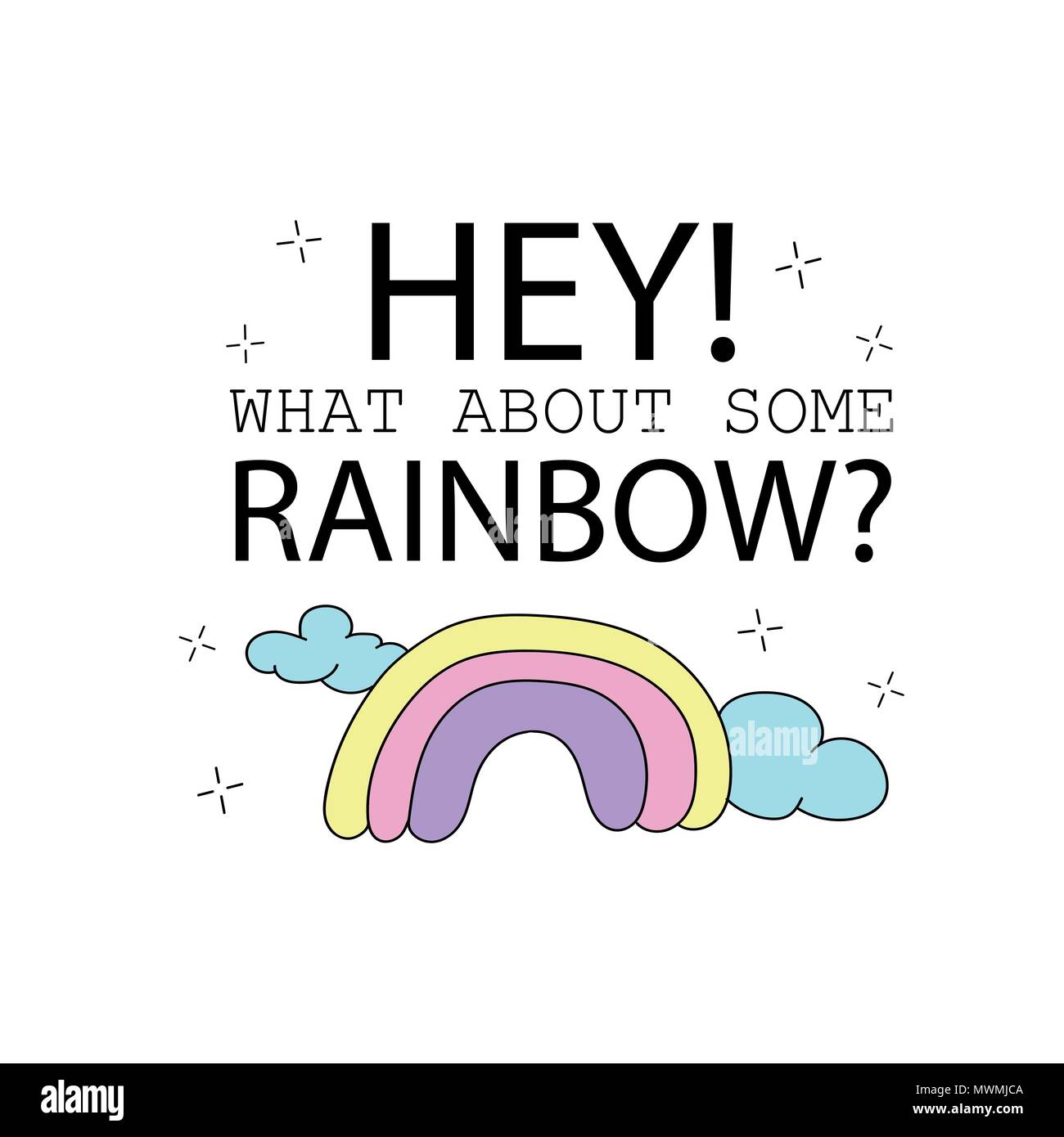 What about some rainbow - quote and cute rainbow drawing Stock ...