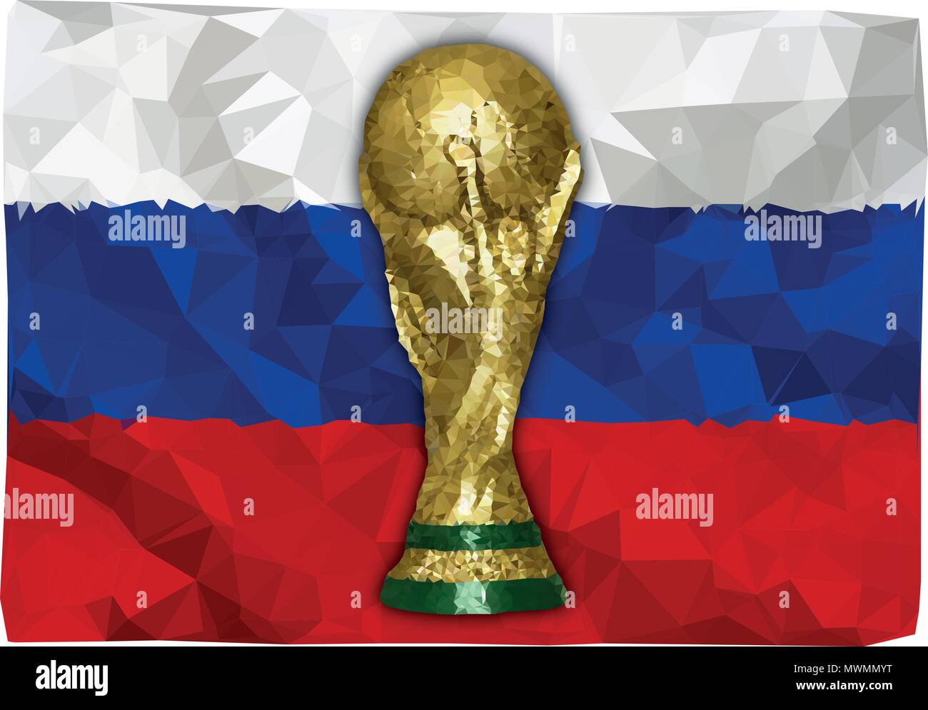 Russia world cup 2018, polygonal style Stock Vector