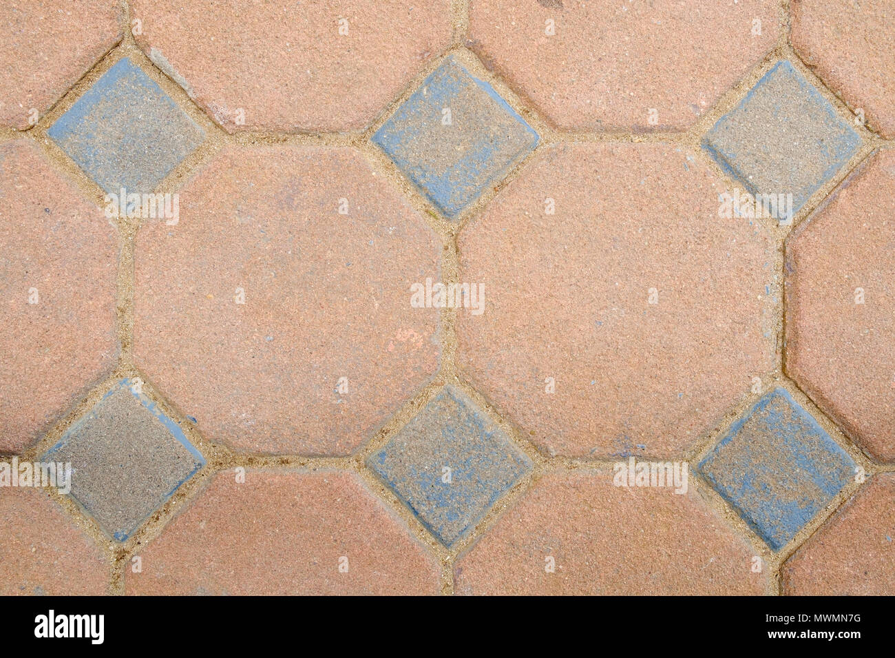 Pathway paved with stone block. Stock Photo