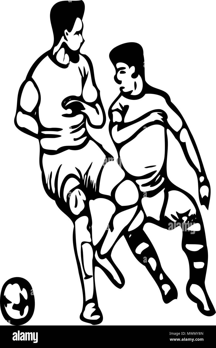 Real Action Football Vectors. Real action football (soccer) hand drawn ...