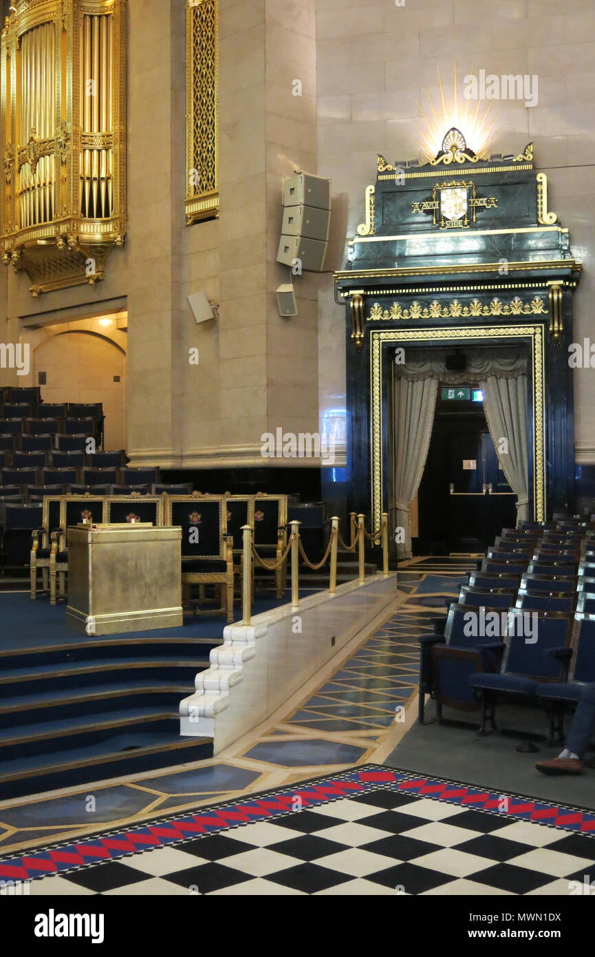 A view inside the Grand Temple, Freemasons Hall, headquarters of the